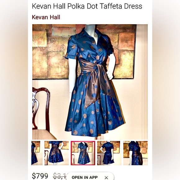 KEVAN HALL 💕Couture Designer. BEAUTIFUL Rich Emerald Green / Teal Blouse 💕8 🌸 - Picture 10 of 17